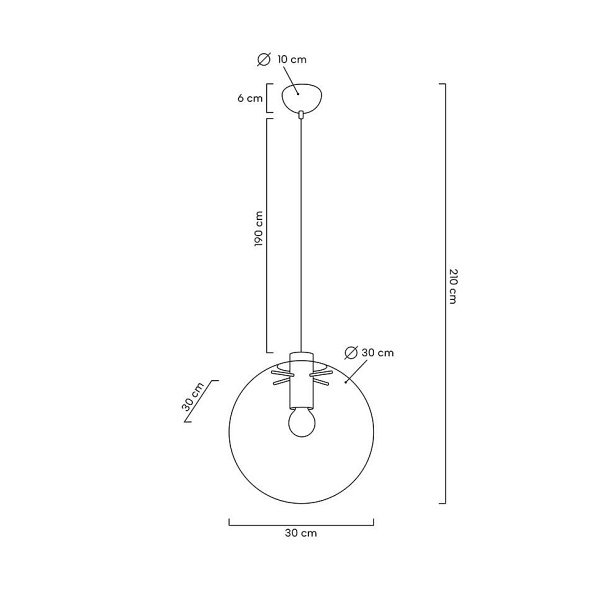 Lampa wisząca SANDRA 30 czarna - Moosee